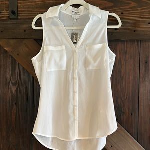 Business casual white blouse